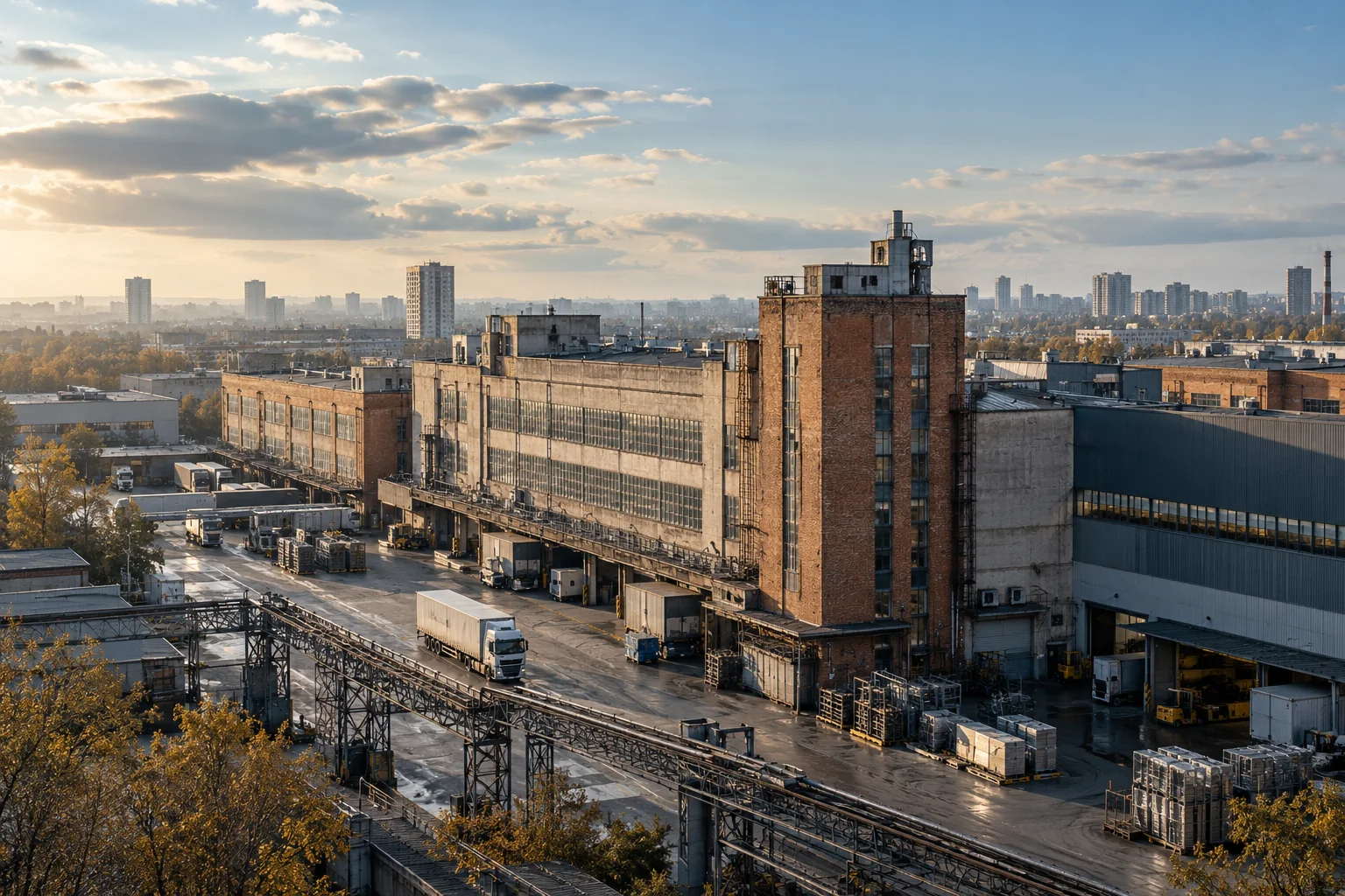 Комплекс коммерческой недвижимости в городской среде